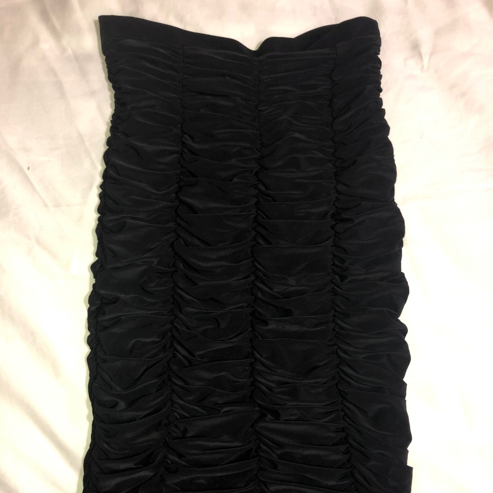 BEBE Black Ruched Bodycon Skirt - NWT